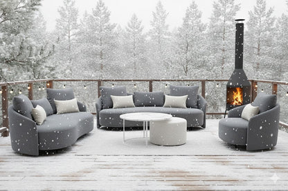 Serene Outdoor 6-Piece Lounge Set –  2-Sofas, Arm chair & Table Set