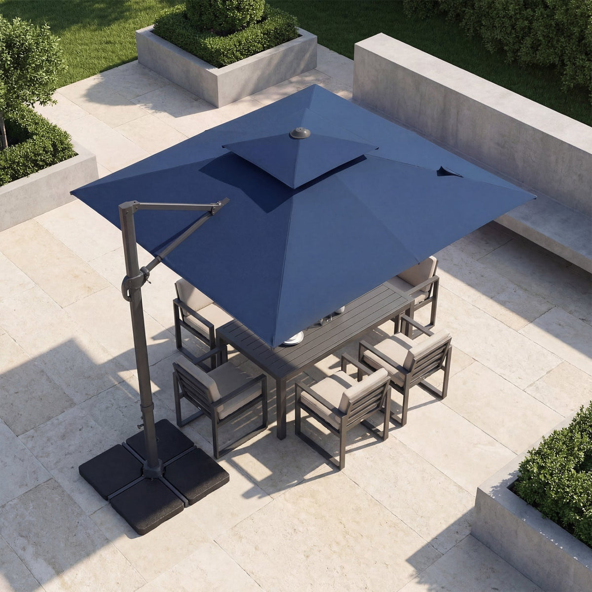 10 FT Cantilever Patio Umbrella with 220 LBS Base